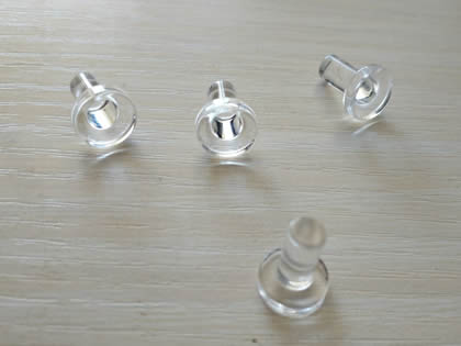 There are four finished glass light guides.