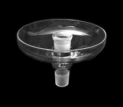 This is a glass hookah tray that is used in glass hookah.